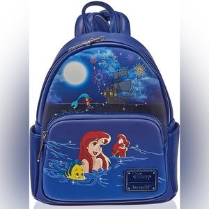 Little Mermaid Fireworks Light Up Loungefly Backpack
